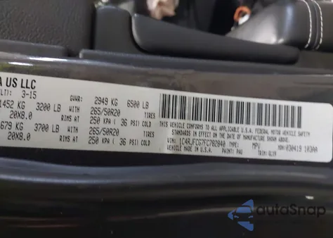 2015 Jeep Grand Cherokee Overland from USA, damaged, VIN 1C4RJFCG7FC782840